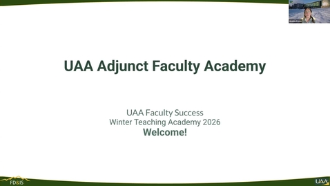 Thumbnail for Adjunct Academy and Orientation | 2026 Winter Teaching Academy