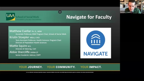 Thumbnail for Session 2 | How Advisors Use Navigate &amp; How Faculty Advisors Might