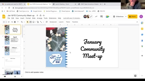 Thumbnail for entry Fresh Eyes on Ice January 2023 Community meet up