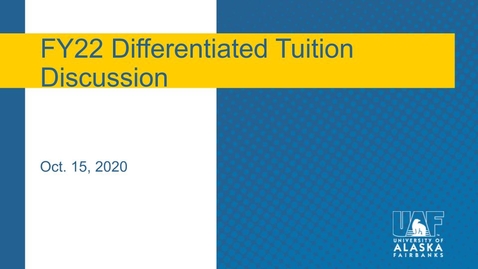 Thumbnail for entry Chancellor's Forum on FY22 Differentiated Tuition