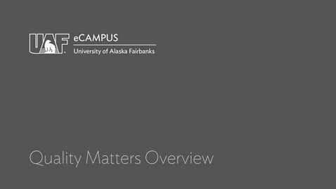 Thumbnail for Quality Matters Overview