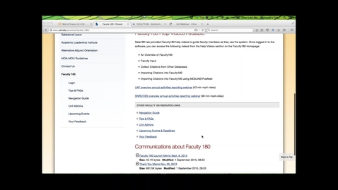 Thumbnail for entry 09-08-2015 UAF training webinar on Faculty180