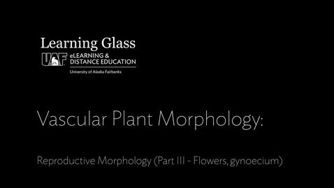 Thumbnail for entry Vascular Plant Morphology: Reproductive Morphology Part III