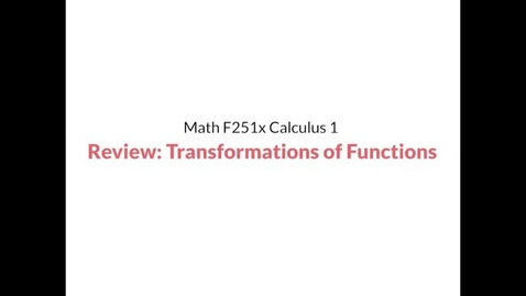 Thumbnail for Review: Transformation of Functions