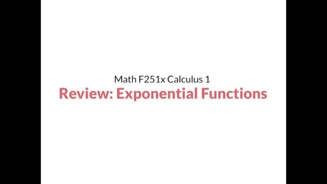 Thumbnail for Review: Exponential Functions