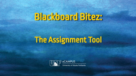 Thumbnail for Blackboard Bitez: The Assignment Feature
