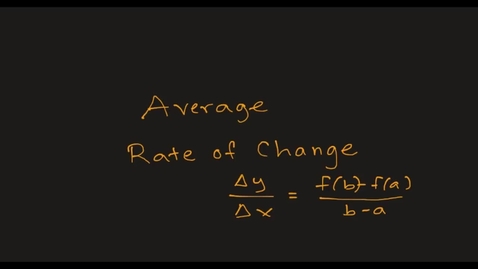Thumbnail for MATH F151 –  Average Rate of Change.mp4