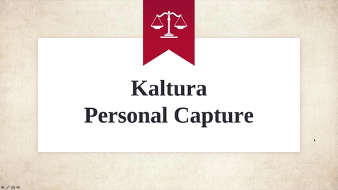 Thumbnail for What a Kaltura Personal Capture Presentation Looks Like
