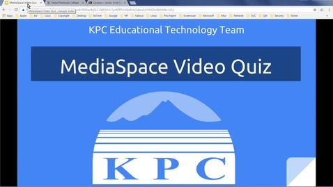 Thumbnail for entry MediaSpace Video Quiz