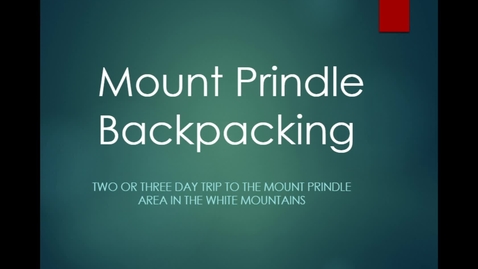 Thumbnail for entry Mount Prindle Backpacking