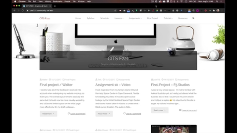 Thumbnail for Logging Into A WordPress Class Website