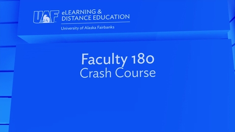 Thumbnail for entry Faculty 180 Crash Course