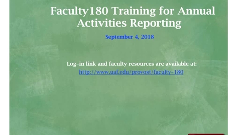 Thumbnail for entry 2018-09-04 Faculty180 Training