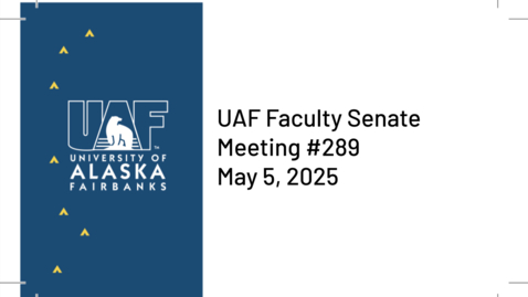 Thumbnail for Faculty Senate Meeting