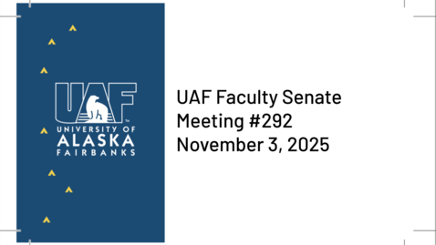Thumbnail for Faculty Senate Meeting