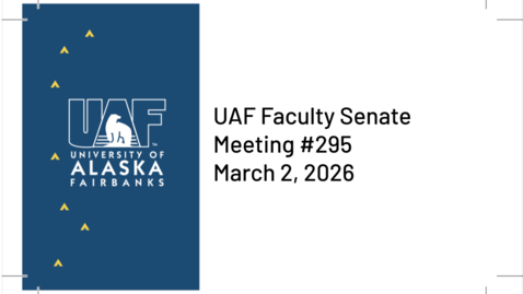Thumbnail for Faculty Senate Meeting