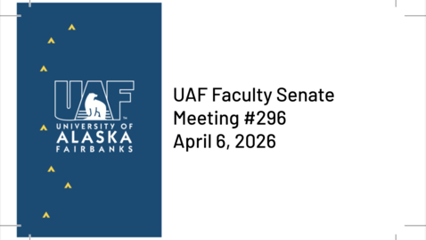 Thumbnail for Faculty Senate Meeting