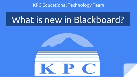 Thumbnail for entry What's new in Blackboard