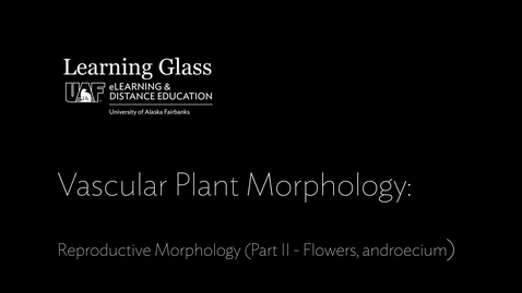 Thumbnail for entry Vascular Plant Morphology: Reproductive Morphology Part II