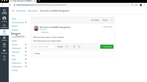 Thumbnail for How to Create a Discussion in Canvas