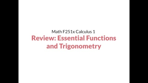 Thumbnail for Review: Essential functions and trigonometry 