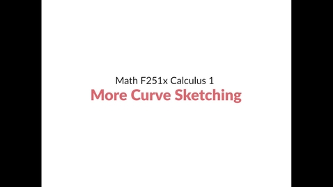 Thumbnail for Intro Video: More Curve Sketching