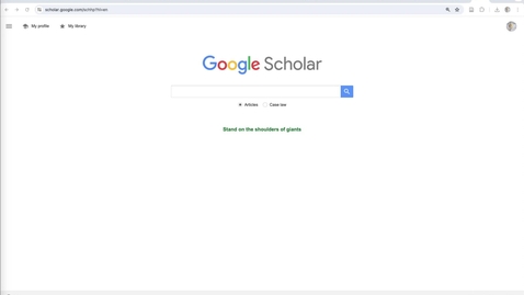 Thumbnail for entry Configuring Google Scholar