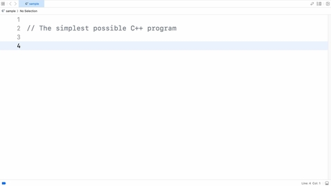 Thumbnail for Simplest C++ program