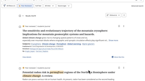 Thumbnail for Accessing Articles in QuickSearch