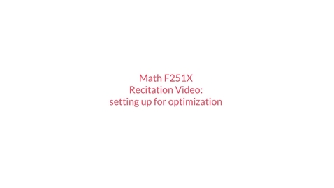 Thumbnail for RecitationVideo-OptimizationSetup