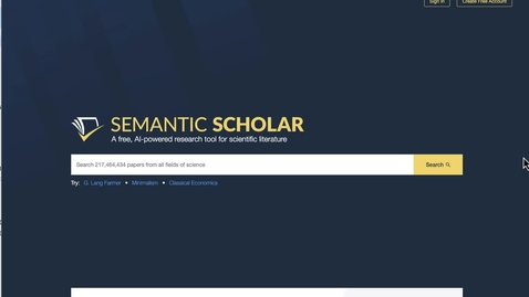 Thumbnail for entry Using Semantic Scholar