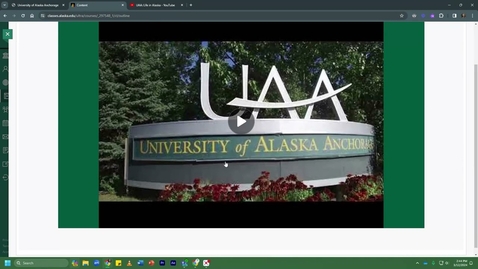 Thumbnail for Kaltura at UAA: Adding a YouTube Video with Kaltura (Original Course View)