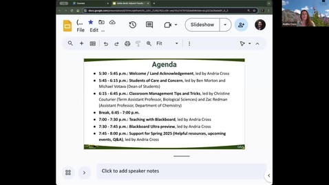 Thumbnail for Welcome / Land Acknowledgement &amp; Students of Care and Concern (2025 Winter Teaching Academy | Adjunct Academy &amp; Orientation) - Full