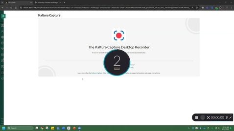 Thumbnail for Kaltura at UAA: Recording with Kaltura Capture Desktop App