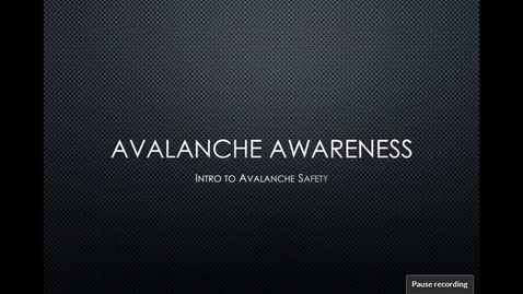 Thumbnail for entry Avalanche Awareness Clinic