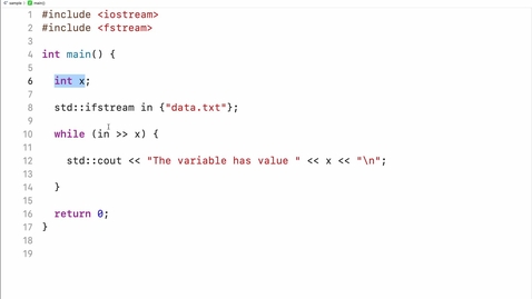 Thumbnail for Basic I/O, Part 8) Sum ints from file