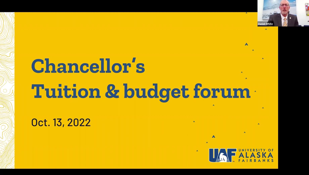 Chancellor's Forum on the Budget and Tuition Fall 2022