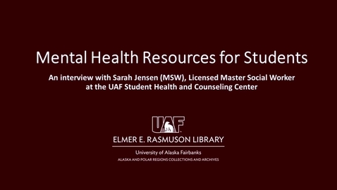 Thumbnail for entry Mental Health Resources for Students