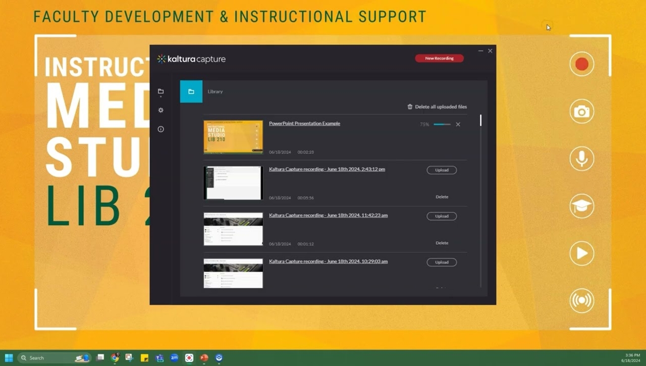 Kaltura at UAA: Recording PowerPoint Slide Content with Kaltura Capture