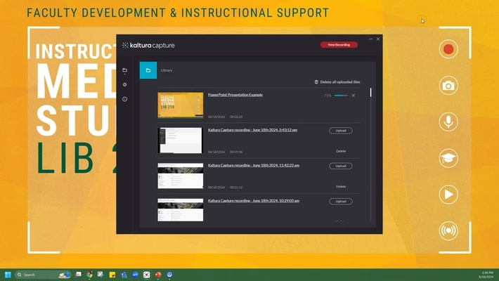 Kaltura at UAA: Recording PowerPoint Slide Content with Kaltura Capture