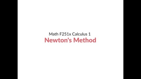 Thumbnail for Intro Video: Newton's Method