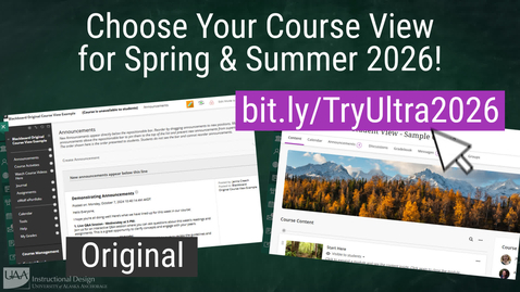 Thumbnail for Keep Original at UAA in Spring &amp; Summer 2026