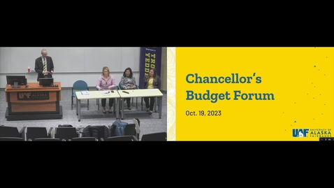 Thumbnail for Chancellor's Budget Forum 10-19-2023