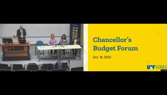 Chancellor's Budget Forum 10-19-2023