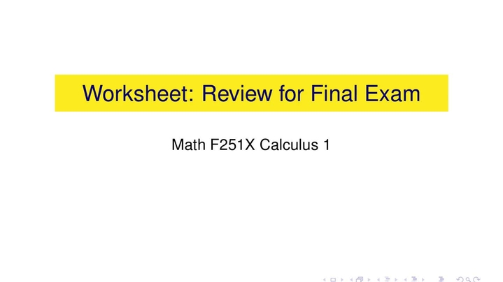 Thumbnail for channel Math F251X Calculus I