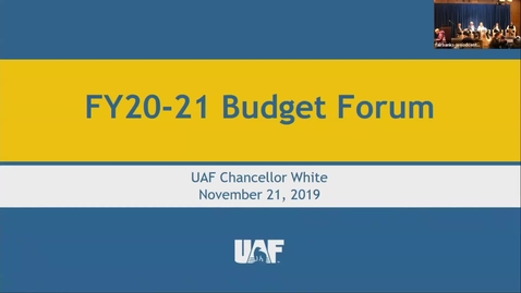 Thumbnail for Chancellor's Forum on the Budget