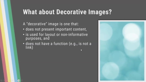 Thumbnail for Accessibility Afternoons: Decorative Image Basics