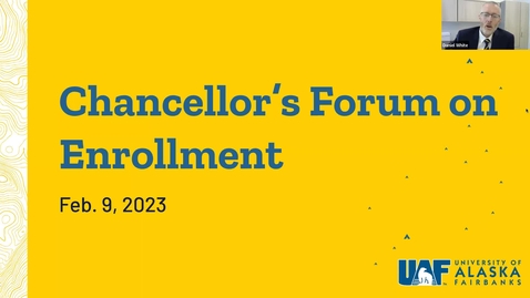 Thumbnail for entry Chancellor's forum on enrollment Feb. 9, 2023