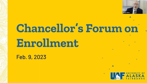 Thumbnail for Chancellor's forum on enrollment Feb. 9, 2023