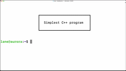 Thumbnail for entry Simplest C++ program